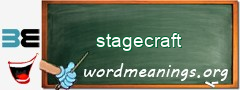 WordMeaning blackboard for stagecraft